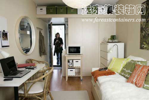 宜家住人集裝箱活動房屋式學(xué)生公寓，二手集裝箱(貨柜)