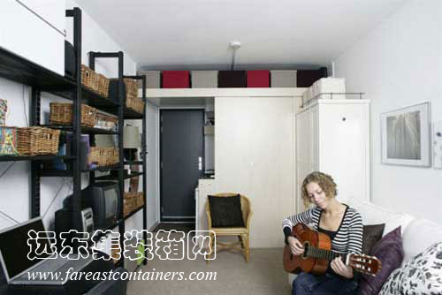 宜家住人集裝箱活動房屋式學(xué)生公寓，二手集裝箱(貨柜)