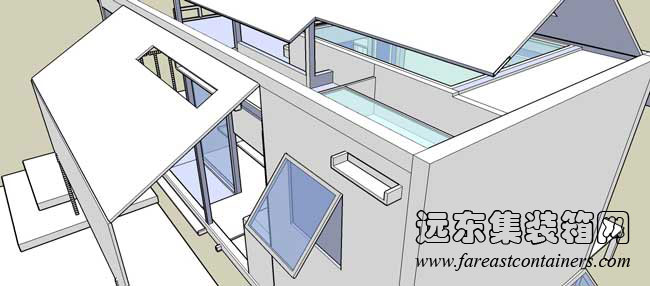 帶天窗的變形小屋,二手集裝箱貨柜,集裝箱活動房,住人集裝箱房屋