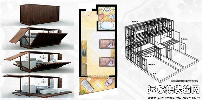 海南?？诩b箱房屋式酒店,集裝箱活動(dòng)房,住人集裝箱