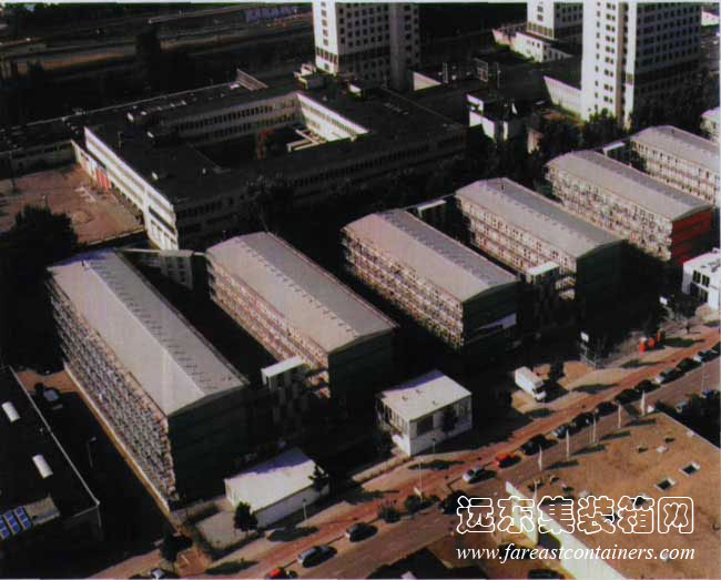 2006年荷蘭Tempo Housing公司設(shè)計(jì)的集裝箱宿舍Keetwonen,集裝箱建筑,集裝箱房屋,集裝箱住宅,集裝箱活動(dòng)房,住人集裝箱,二手集裝箱