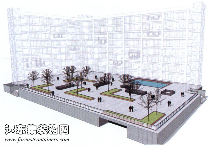 拆除后的集裝箱青年公寓,集裝箱建筑,集裝箱房屋,集裝箱住宅,集裝箱活動(dòng)房,住人集裝箱