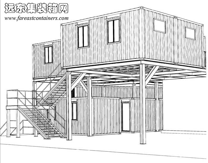集裝箱建筑設(shè)計(jì)圖,集裝箱房屋,集裝箱住宅,集裝箱活動(dòng)房,住人集裝箱