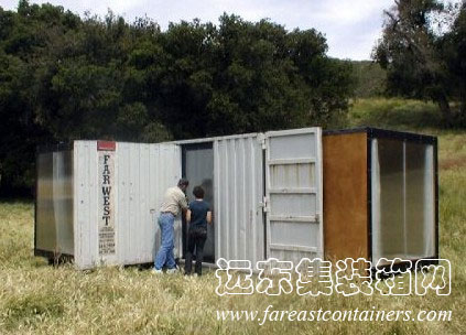 加州理工大學(xué)伸縮式集裝箱實(shí)驗(yàn)建筑,集裝箱房屋,集裝箱活動房,住人集裝箱,集裝箱住宅,集裝箱建筑