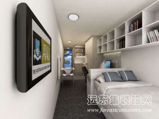 澳大利亞國立大學(xué)集裝箱學(xué)生宿舍實(shí)物照片,集裝箱房屋,集裝箱活動房,住人集裝箱,集裝箱住宅,集裝箱建筑