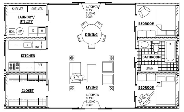 40英尺集裝箱+40英尺集裝箱+40英尺集裝箱拼接構(gòu)成面積擴(kuò)展,集裝箱房屋,集裝箱活動(dòng)房,住人集裝箱,集裝箱住宅,集裝箱建筑