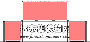 上下箱體拼接方式示意A,集裝箱房屋,集裝箱活動房,住人集裝箱,集裝箱住宅,集裝箱建筑