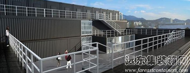韓國光州美術(shù)館效果圖,集裝箱房屋,集裝箱活動房,住人集裝箱,集裝箱住宅,集裝箱建筑