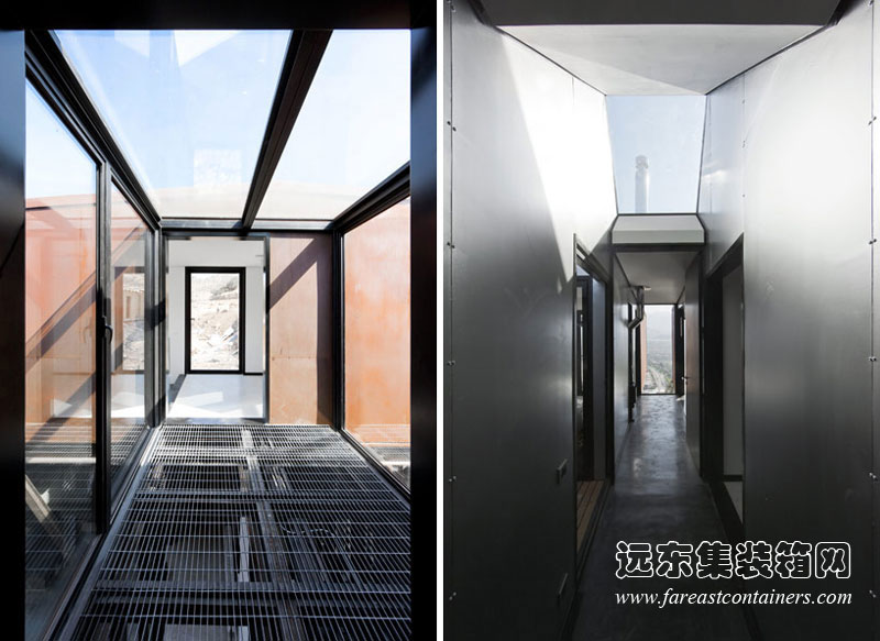casa oruga 集裝箱住宅的過(guò)道,集裝箱房屋,集裝箱建筑