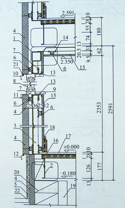 復合板外保溫(隔熱)外墻示例,集裝箱組合房屋