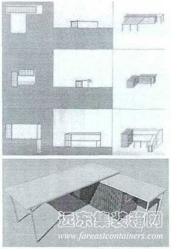 構件與集裝箱形成一個附加空間
