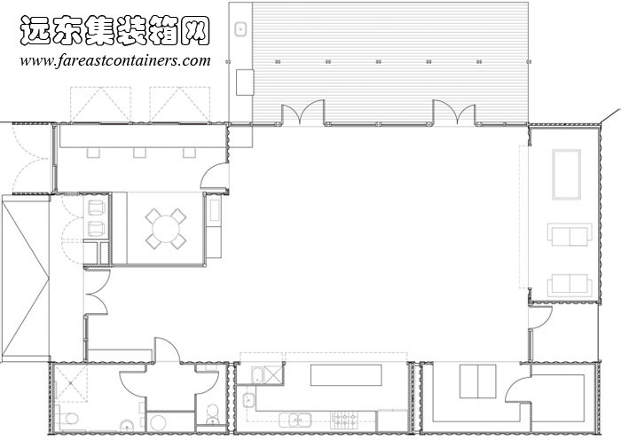 Venny 集裝箱兒童中心一層平面圖