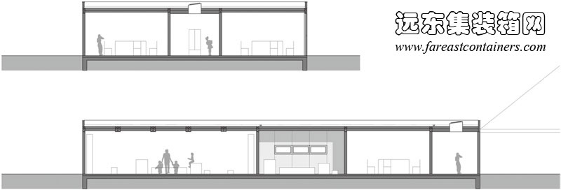 集裝箱建筑: Ajda 2 集裝箱幼兒園剖面圖