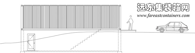 集裝箱工作室剖面圖