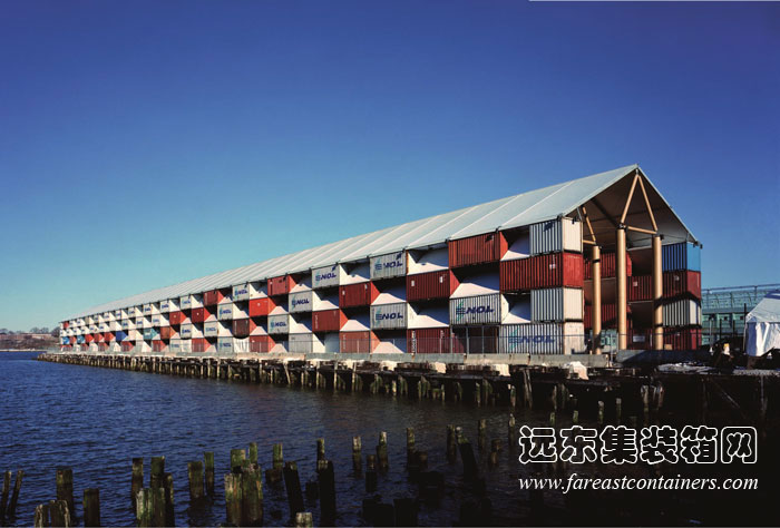 集裝箱建筑: Nomadic 集裝箱博物館整體外觀